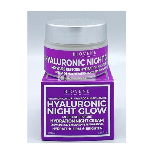 Biovene Hyaluronic Night Glow Hydration Night Cream 1.69oz - Expires 12/2024 New