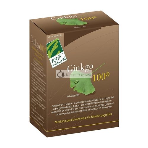 100% Natural Ginkgo 100 60 Capsules