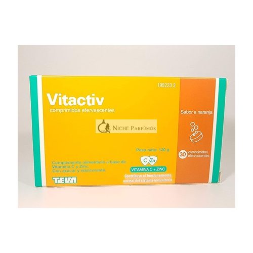 Vitactiv Orange Flavored Effervescent Tablets 30 Count