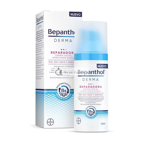 Bepanthol Derma Repair Moisturizing Face Cream for Day, Very Dry and Sensitive Skin 50ml