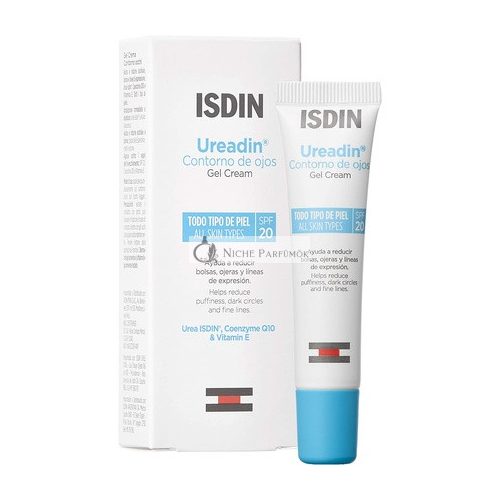 ISDIN Eye Gel-Cream with SPF 20 15ml - Reduces Puffy Eyes, Dark Circles, and Under-Eye Wrinkles