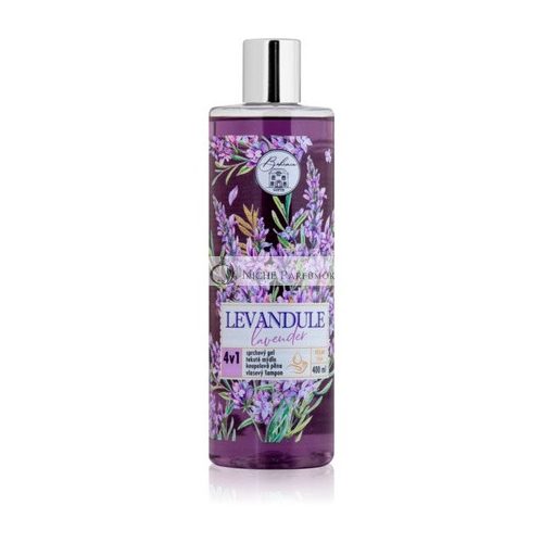 Bohemia Gifts & Cosmetics Flower Line Lavender 4 in 1 Body and Hair Cleansing Gel - 400 ml