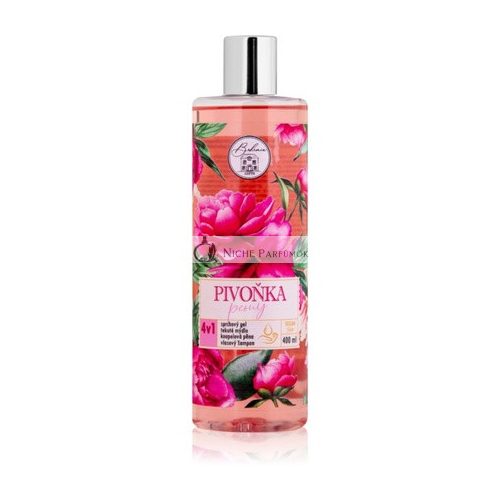 Bohemia Gifts & Cosmetics Peony Gel Detergent for Body and Hair - 400 ml