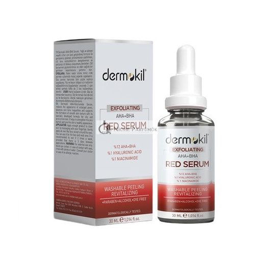 Dermokil Exfoliating Aha Bha Niacinamide Red Serum Facial Peeling 30ml