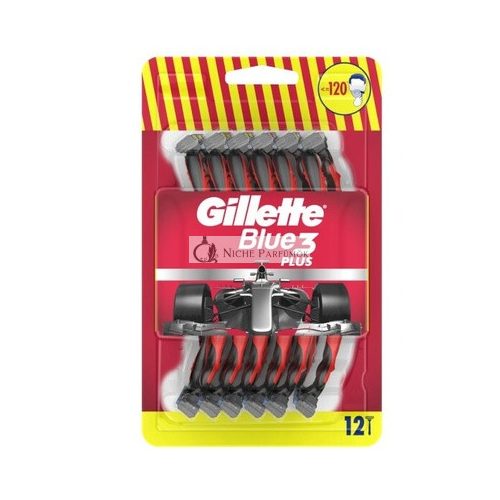 Gillette Disposable Razors For Men Blue3 Red - 12 Pieces