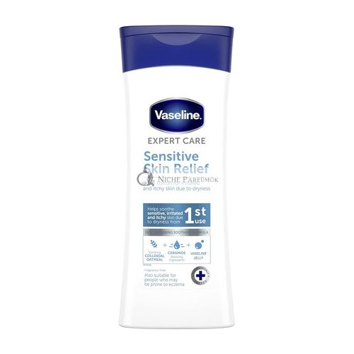 Vaseline Expert Care Sensitive Skin Relief Dermatologically Tested Moisturiser Body Lotion 400ml