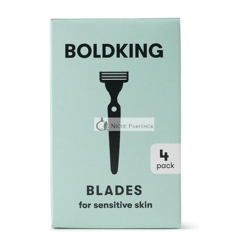 BOLDKING Razor Blades for Sensitive Skin - Refill Blades for Men - 4 Count