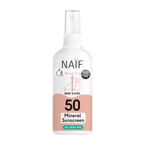 Naif Mineral Sunscreen Spray For Babies And Children - Spf 50 - 100ml