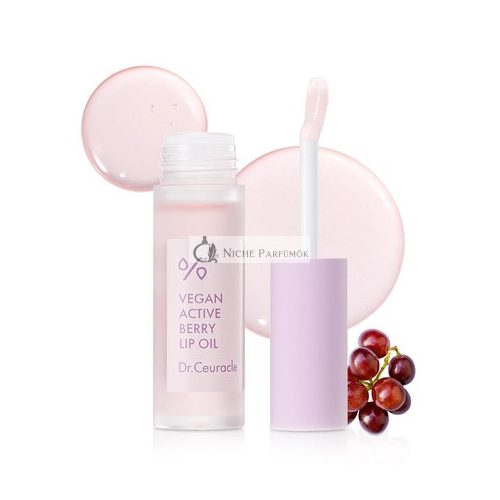 Dr.Ceuracle Vegan Active Berry Lip Oil Anti-Aging Moisturizing Revitalizing Glowing Korean Tinted Lip Gloss Resveratrol from French Grape for Dry Lips 0.15 Fl Oz