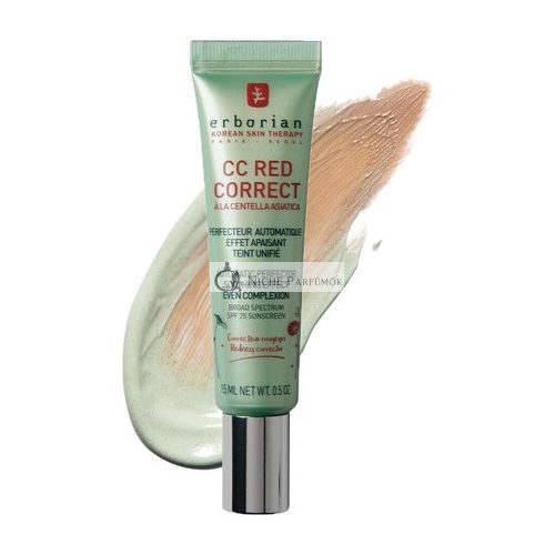 Erborian CC Red Correct with Centella Asiatica Colour Correcting and Redness Corrector Cream for Face 15ml