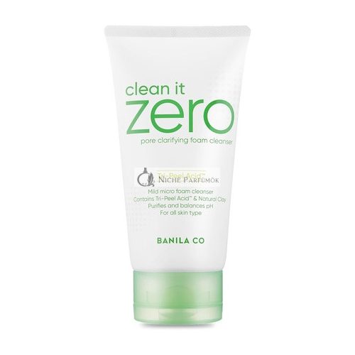 Banila Co Clean it Zero Pore Clarifying Foam Cleanser 150ml with Tri-Peel Acid and Natural Clay