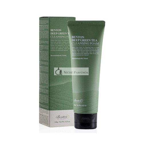 BENTON Deep Green Tea Cleansing Foam 120g - Pore Tightening and Cleansing Face Cleanser for Oily and Sensitive Skin