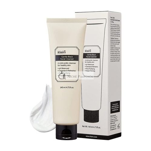 DearKlairs Gentle Black Facial Cleanser 4.73 Fl Oz - Vegan, Low pH, Hydrating, Fine Dust Removal