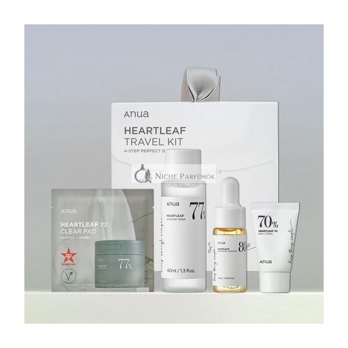 Anua Heartleaf Smoothing Trial Korean Kit Travel Size Gift Set with Heartleaf 77 Clear Pad Heartleaf77% Smoothing Toner and Daily Lotion Heartleaf 80 Moisture Soothing Ampoule Korean Skin Care