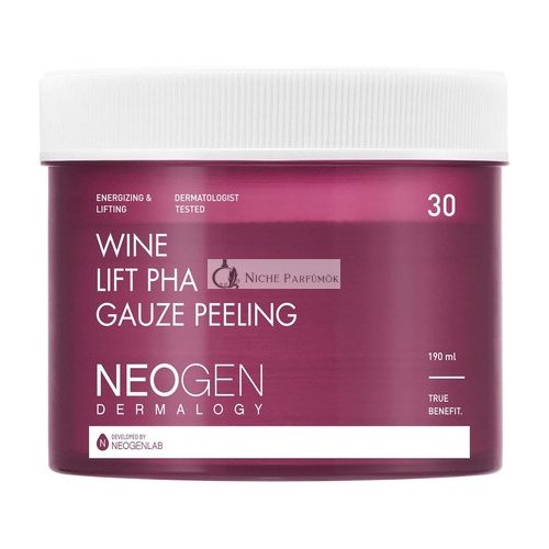 DERMALOGY by NEOGENLAB Wine Lift PHA Gauze Peeling Pads - Exfoliating Revitalizing Firming with AHA BHA PHA LHA Wine Peptide Collagen Korean Skin Care