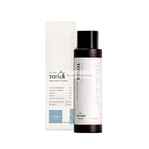 VILLAGE11FACTORY Hydro Boost Toner with Hyaluronic Acid and Chamomile Extract 4.06 fl oz/120ml