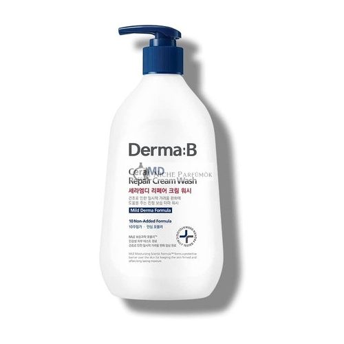 Derma B CeraMD Repair Cream Wash Unscented Fragrance Free Creamy Face & Body Cleanser 13.5 Fl. Oz. 400ml