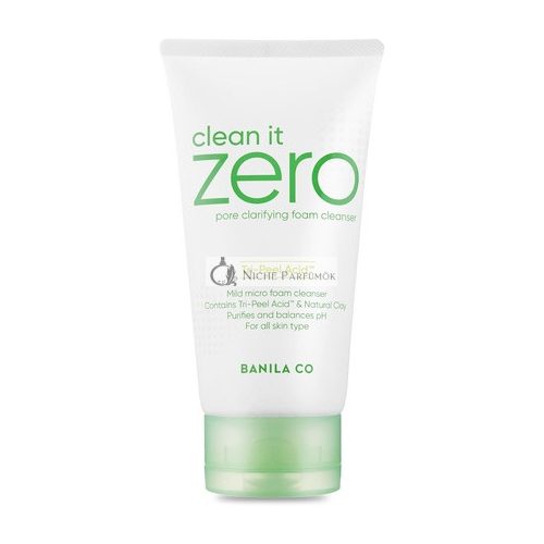 BANILA CO Clean it Zero Pore Clarifying Foam Cleanser 150ml With Tri-Peel Acid and Natural Clay