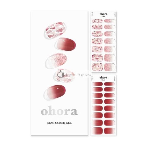 ohora Semi Cured Gel Nail Strips N Brilliant - Works with Any Nail Lamps Salon-Quality Long Lasting Easy to Apply & Remove Includes 2 Prep Pads Nail File & Wooden Stick