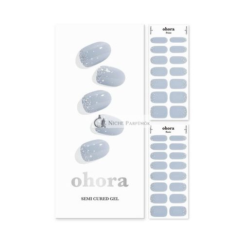 ohora Semi Cured Gel Nail Strips N Felice - Works with Any Nail Lamps Salon-Quality Long Lasting Easy to Apply & Remove - Includes 2 Prep Pads Nail File & Wooden Stick