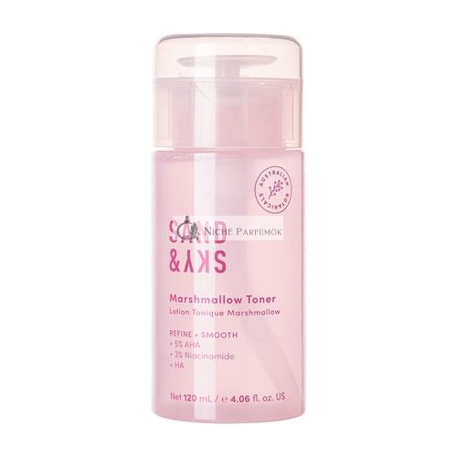 Sand & Sky Marshmallow Toner Hydrating Exfoliating Facial Toner to Brighten Skin Pore Tightening Minimizing Redness Niacinamide AHA BHA Hyaluronic Acid for Smooth and Soft Skin