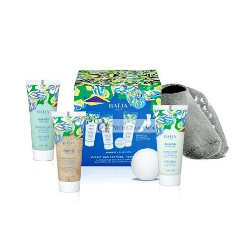 Baïja Cleansing Foot Set 30ml Peeling + 30ml Mask + Cleansing Cream + Pair of Socks + Bath Bomb