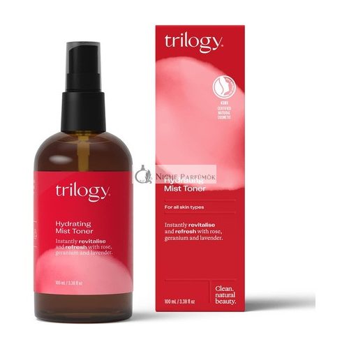 Trilogy Hydrating Mist Toner 100ml for All Skin Types with Rose, Geranium & Lavender - Made in New Zealand