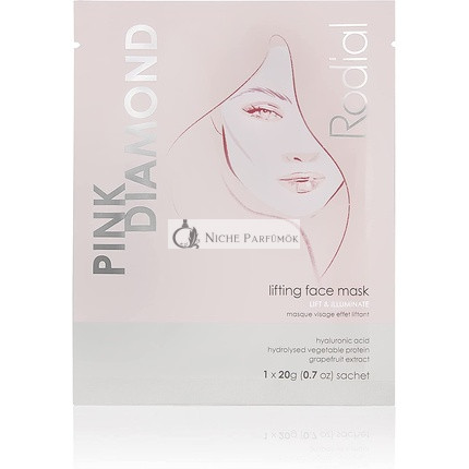 Rodial Pink Diamond Lifting Face Sheet Mask with Diamond Powder and Vitamin C